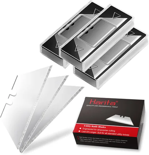 Miniatura 15 de Hojas de Cuchillo Utilitario Harita, Paquete de 30 Hojas de Reemplazo Estándar para Cuchillos Utilitarios y Cortadores de Caja de Servicio Pesado