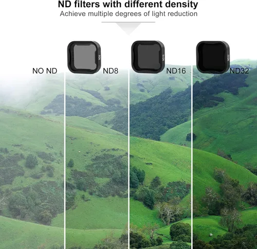 Miniatura 5 de SOONSUN Paquete de 4 filtros de lente CPL ND8 ND16 ND32 para GoPro Hero 5 6 7 negro, densidad neutra y polarización circular, kit de filtro de lente