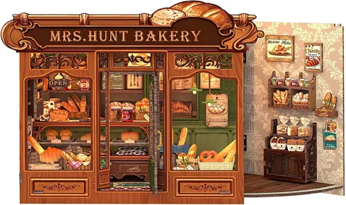 Miniatura 15 de Fsolis Kit de rincón de libros – Kit de casa en miniatura para adultos, estantería 3D rompecabezas de madera Booknook Music Librero Diorama regalos
