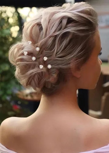 Miniatura 7 de Accesorios para el cabello para mujer, juego de horquillas de boda, joyería para mujer, flor plateada, pinzas de perlas, novias, tocados, damas