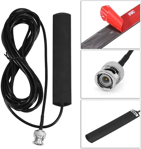 Miniatura 5 de Antena de radio, ASHATA 30MHz -1200MHz Analizador de Banda Ancha Antena de Radio Móvil Montaje de Vidrio con Conector BNC