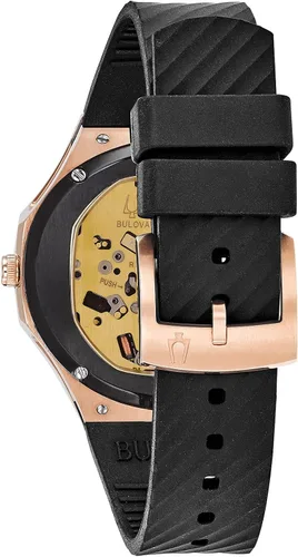 Miniatura 3 de Bulova Ladies Curv Diamond Quartz Rubber Strap Watch