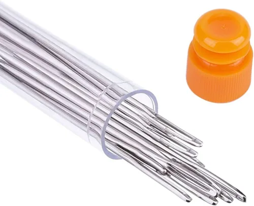Miniatura 3 de 23 PIEZAS Agujas de Coser de Ojo Grande, Agujas de Coser Agudas de 2.36 Pulgadas, Aguja de Hilo de Bordado de Cuero, Aguja de Tejer de Hilo de Acero