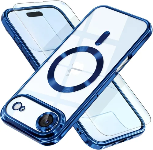 Miniatura 79 de Misea Funda magnética para iPhone 14 compatible con MagSafe [nunca amarillenta] [protección contra caídas de grado militar] protector completo