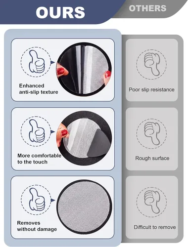 Miniatura 5 de Secopad - Pegatinas antideslizantes originales para bañera y piso de ducha, pegatinas antideslizantes fuertes para ducha con raspador ideal