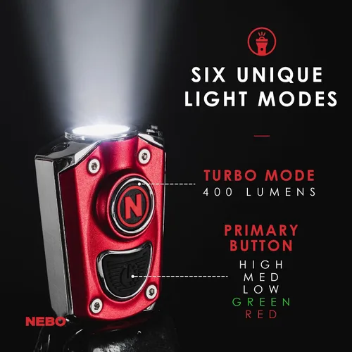 Miniatura 4 de Llavero con luz LED recargable NEBO Mycro Llavero linterna cuenta con 6 modos de luz