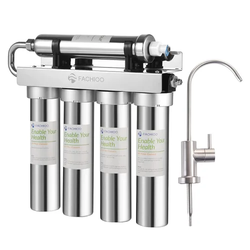 Miniatura 2 de Filtro de agua de acero inoxidable para fregadero, sistema de filtro de agua de ultrafiltración de 0.01 m, reduce PFAS, PFOAPFOS, fluoruro, cloro