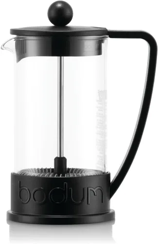 Miniatura 2 de Bodum Cafetera de prensa francesa Brazil de 12 onzas, vidrio de borosilicato resistente a altas temperaturas, negro - Hecho en Portugal