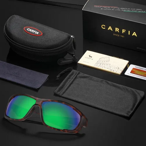 Miniatura 7 de CARFIA Lentes de sol deportivos polarizados para hombres y mujeres, lentes únicos laterales de ventilación para béisbol, correr, ciclismo 5. Marco