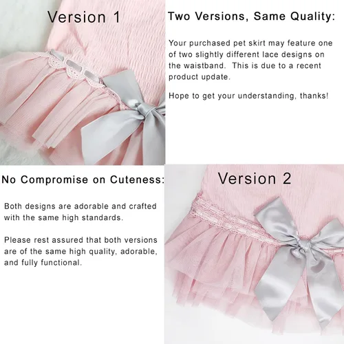 Miniatura 3 de Moorfowl Vestido tutú rosa de princesa Bulldog francés, chaleco de verano, falda de gasa para perrito, pug y corgi, vestido de tul con lazo, trajes