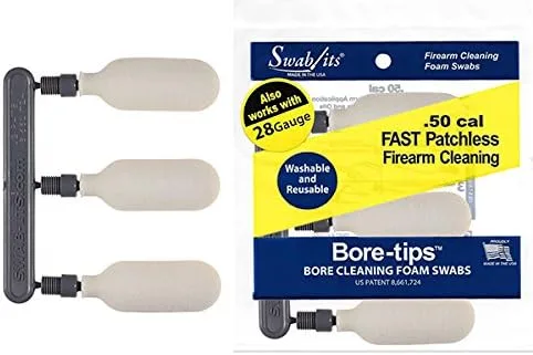 Swab-its® (12 bolsas) de limpieza de pistola de calibre 28/calibre 50, fabricado en los Estados Unidos