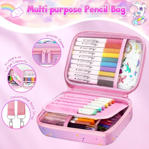 Miniatura 4 de CGBOOM Juego de marcadores perfumados con bonito estuche para niños, 40 marcadores de pintura como suministros de arte y regalo de creatividad