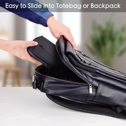 Miniatura 5 de Mini bolsa organizadora de viaje para electrónica, estuche de almacenamiento pequeño para cable/cargador y cables/Tech Essentials (negro-mini)