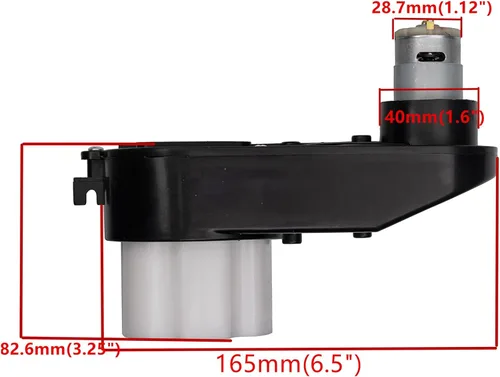 Miniatura 4 de Caja de cambios 12V390 16000RPM con motor de CC, motor RS390 12V con caja de engranajes Niños Paseo eléctrico en piezas de repuesto para automóviles