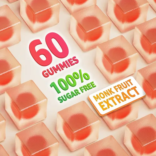 Miniatura 6 de Gomitas orgánicas de vitamina C de 120 mg para adultos, sin azúcar, defensa inmunológica diaria, antioxidante crudo, suplemento de vitamina C