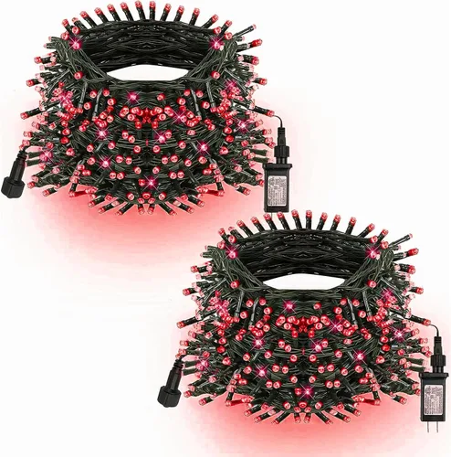 Miniatura 29 de TW SHINE - Luces de Navidad que cambian de color, 200 luces LED RGB de 66 pies, luces de Halloween para exteriores con control remoto, impermeables