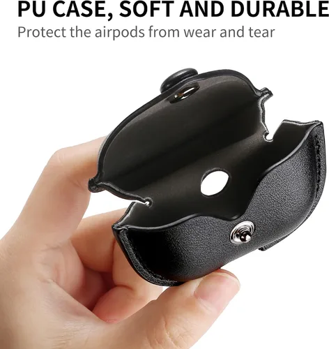 Miniatura 3 de MODOS LOGICOS Funda para Air Pods 3 (2021), funda de cuero con cierre rápido seguro compatible con Apple AirPods 3ª generación de funda de carga