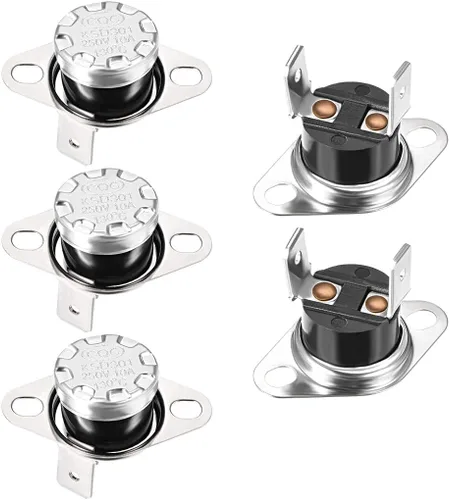 Miniatura 42 de uxcell KSD301 Termostato 104.0 °F/104°F 10A N.C Ajustar interruptor de temperatura de disco rápido para microondas, horno, cafetera 2 piezas