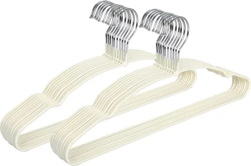 Miniatura 8 de TOPIA HANGER Perchas de Metal Paquete de 20, Perchas Antideslizantes para Ropa que Ahorran Espacio, Colgador de Alambre Recubierto de Goma