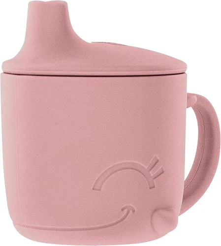 Miniatura 10 de Nuby Animal Friends Taza de silicona para beber - Taza para niños pequeños con un asa - 6+ meses - Ballena azul