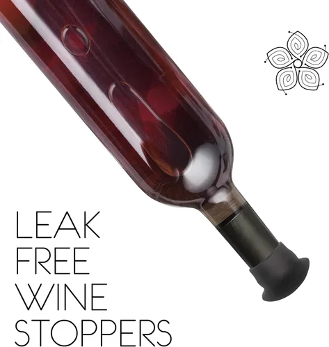 Miniatura 6 de Juego de tapones de silicona para botellas de vino, divertidos tapones de vino, a prueba de derrames y herméticos, regalos únicos para mujeres