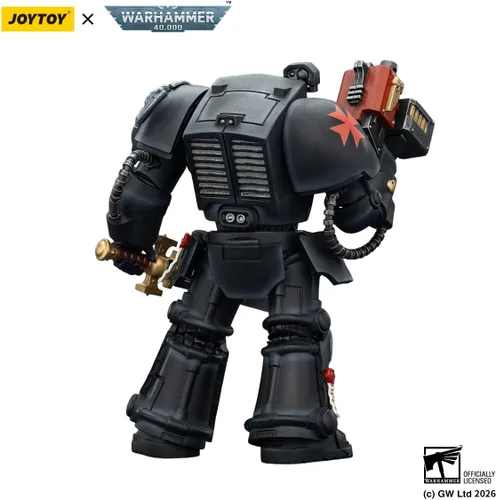 Miniatura 3 de JOYTOY Warhammer 40K Black Templars Terminator 2 con Power Fist y Storm Bolter 1:18, figura de acción Mecha Joy modelo de juguete coleccionable a