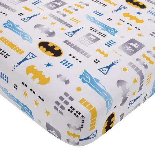 Miniatura 2 de Warner Brothers Batman The Caped Crusader - Juego de sábanas de 2 piezas para niños pequeños, sábana bajera ajustable y funda de almohada reversible