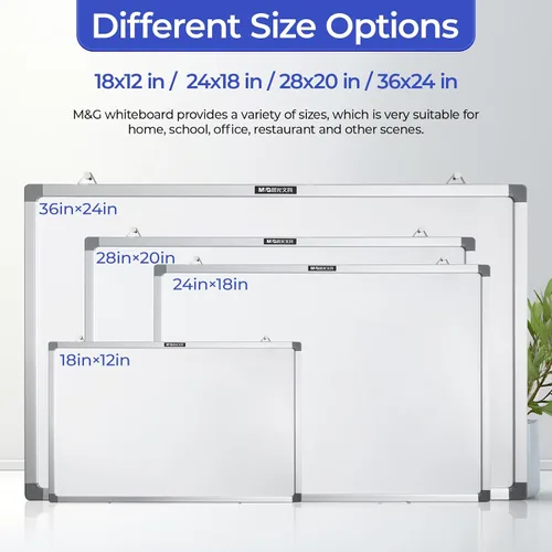 Miniatura 7 de M&G Pizarra blanca magnética de borrado en seco para pared, pizarra blanca pequeña de 18 x 12 pulgadas con 2 marcadores y 2 imanes y 1 borrador