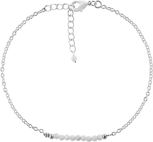 Miniatura 85 de YANARA Pulsera de tobillo para mujer, piedra de nacimiento natural, cuentas de piedras preciosas, tobillera delicada hecha a mano de 9 pulgadas +