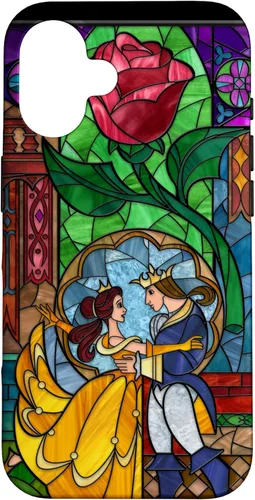 Miniatura 31 de Disney Beauty and the Beast Belle y Príncipe - Funda de vidrio manchado para iPhone 12 Pro Max