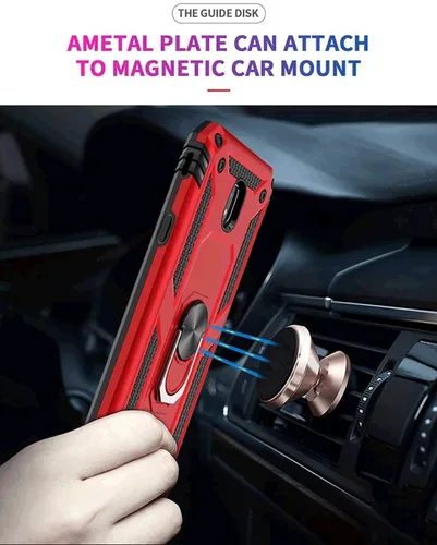 Miniatura 5 de TJS Funda para teléfono compatible con Samsung Galaxy J2 Core 2019 Pure Dash Shine, anillo de metal soporte magnético resistente (verde azulado)