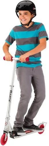 Miniatura 6 de Razor A Kick Scooter, scooter plegable de aluminio para niños Claro/Negro