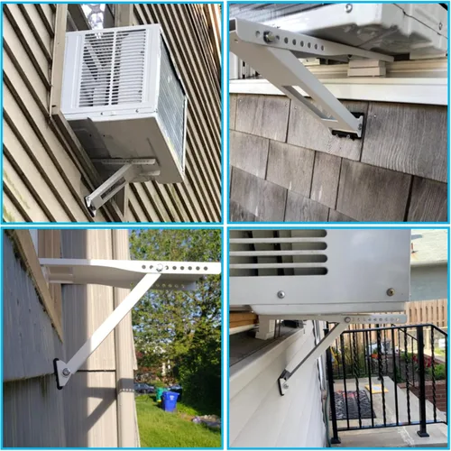 Miniatura 7 de Soporte de aire acondicionado de ventana, soporte de CA para ventana, ligero, hasta 165 libras