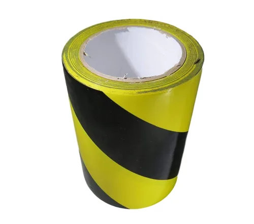 Miniatura 25 de GGR Supplies SST-618C Cinta de seguridad adhesiva de franja de advertencia de peligro negra y amarilla: 2" de ancho x 18 yardas. Negro y amarillo