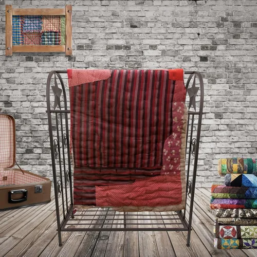 Miniatura 4 de BestGiftEver Estante de metal independiente para edredón en estilo rústico occidental con estrella