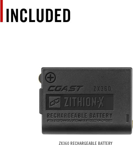 Miniatura 6 de Coast ZX360 Lithium-Ion Rechargeable Battery with Battery Charge Indicator and Overcharge Protection, USB-C ***ONLY Compatible FLX25R and FLX27R