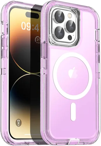 Miniatura 10 de AICase Funda transparente para iPhone 16e/13/iPhone 14, compatible con MagSafe 3 en 1, resistente protección contra caídas, cuerpo completo, a