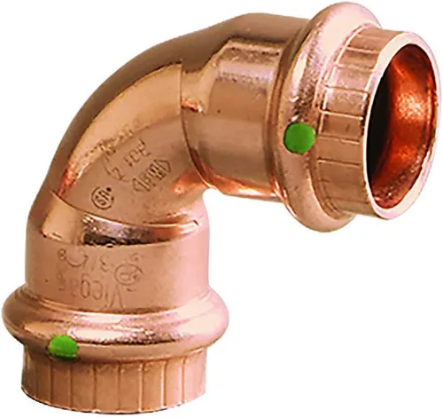 Viega 77317 ProPress Codo de cobre de 90 grados con 1/2 pulgada P x P, paquete de 10