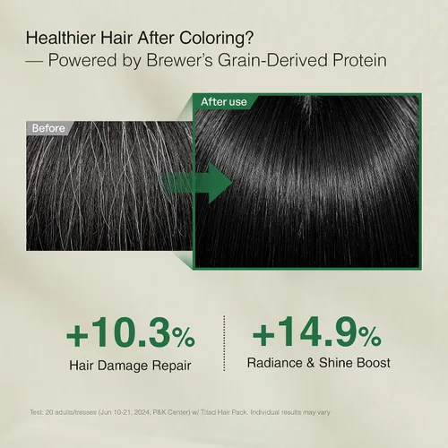 Miniatura 7 de Tinte coreano para el cabello, marrón oscuro, polvo de color mezcla de agua para hasta un 100% de cobertura de canas, sin amoníaco, sin PPD