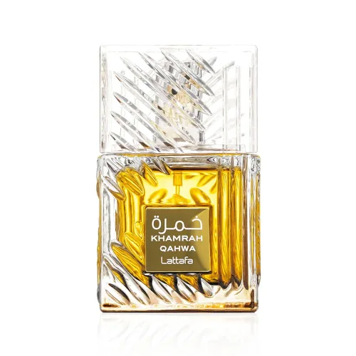 Lattafa Khamrah Qahwa - Vainilla, Cálido Especiado, Canela, Dulce - Perfume de Larga Duración para Unisex, 3.40 Onzas / 100 ml