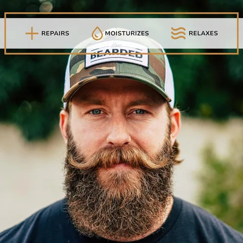 Miniatura 5 de Live Bearded Kit de aseo de aceite y mantequilla para barba, fabricado en los Estados Unidos, ingredientes totalmente naturales con karité, argán
