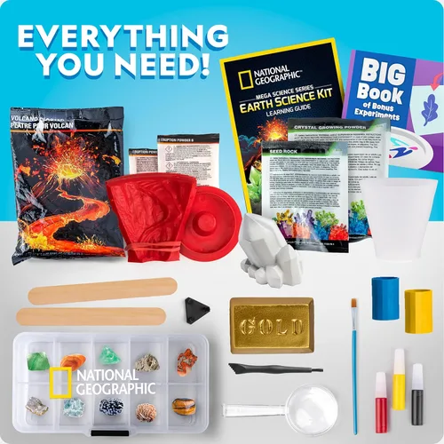 Miniatura 5 de Kit de ciencias de la Tierra National Geographic – Más de 100 experimentos y actividades científicas para niños, cultivo de cristales, kit