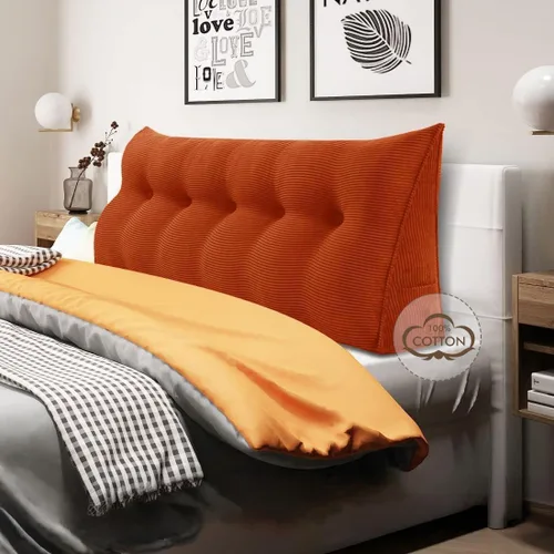 Miniatura 32 de WOWMAX - Almohada triangular para cabecero; almohada en forma de cuña para cabecero; almohada grande de refuerzo para cama, almohada