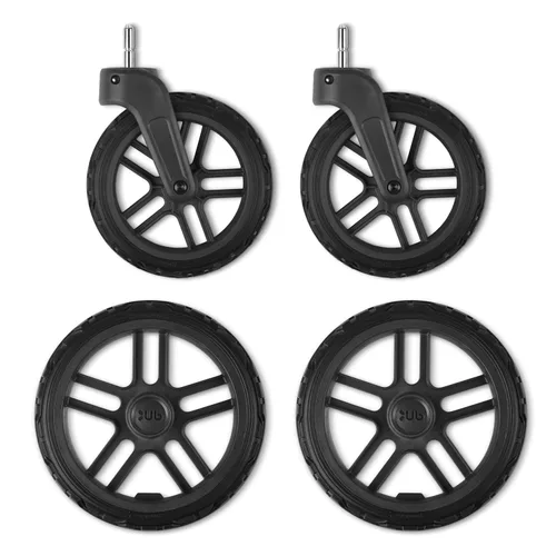 UPPAbaby Ruedas todo terreno para cochecito Vista, Vista V2 y Vista V3, duraderas para nieve y adoquines, fijación rápida, incluye cuatro, ruedas
