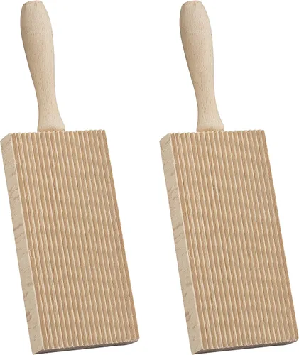 Fante's Tableros de ñoquis, madera de haya, fabricadas en Italia, para dar forma a los ñoquis, añadir textura, sostener más salsa y cocina