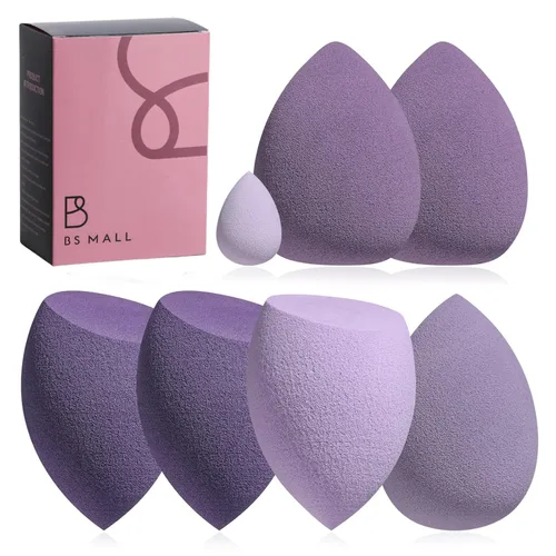 Miniatura 9 de Juego de esponjas de maquillaje BS-MALL con estuche de almacenamiento, 7 piezas para líquidos, crema y polvo, base SAVE con 1 mini esponja de A-Rosa