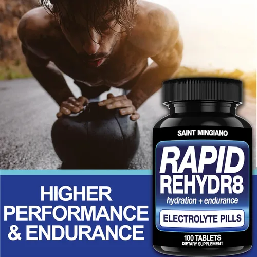 Miniatura 2 de Rapid Rehydr8 - Suplementos de electrolitos – Ayuda en la prevención de calambres y apoya la resistencia muscular y la recuperación – 100 cápsulas