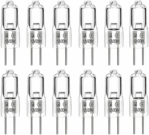 Miniatura 9 de SCNNC JC - Bombilla halógena tipo G4 de 12 V, 10 W, bajo voltaje, bombilla de paisaje, bombillas T3 bi-pin para reemplazo de luces de camino, RV