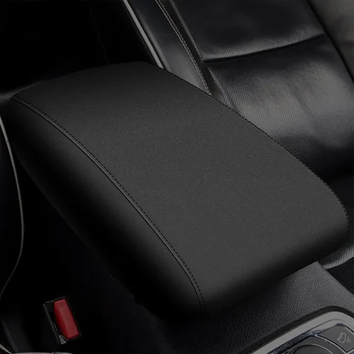Miniatura 11 de AOMSAZTO Fundas de consola para Hyundai Tucson 2016 2017 2018 2019 2020 2021 Fundas para reposabrazos Hyundai Tucson negras con costuras rojas