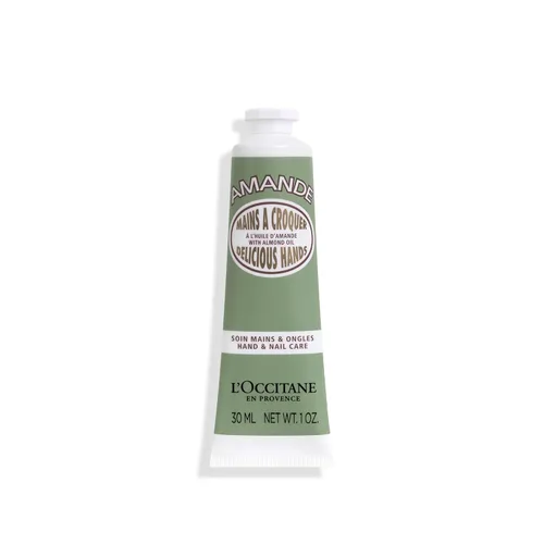 L’Occitane Almond Delicious Hands, Hydrating Cream Softens, Moisturizes Nourishes & Protects Dry Skin & Cuticles, Fast-Absorbing, Vegan, Scented